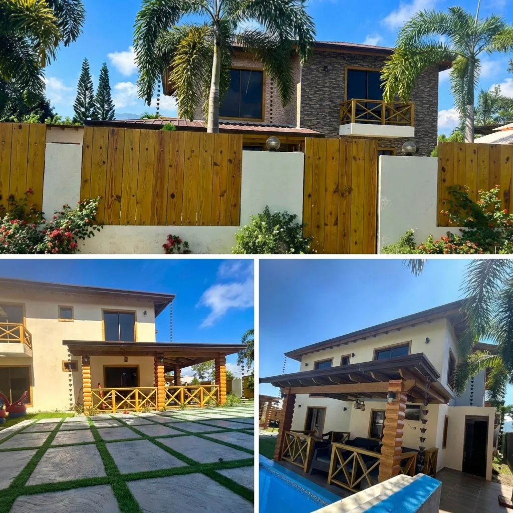 Tasación de residencia de dos niveles y obras complementarias